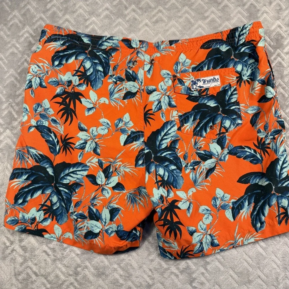 Trunks Swim & Surfboard Shorts Tropical Men's Orange‎ Size Large